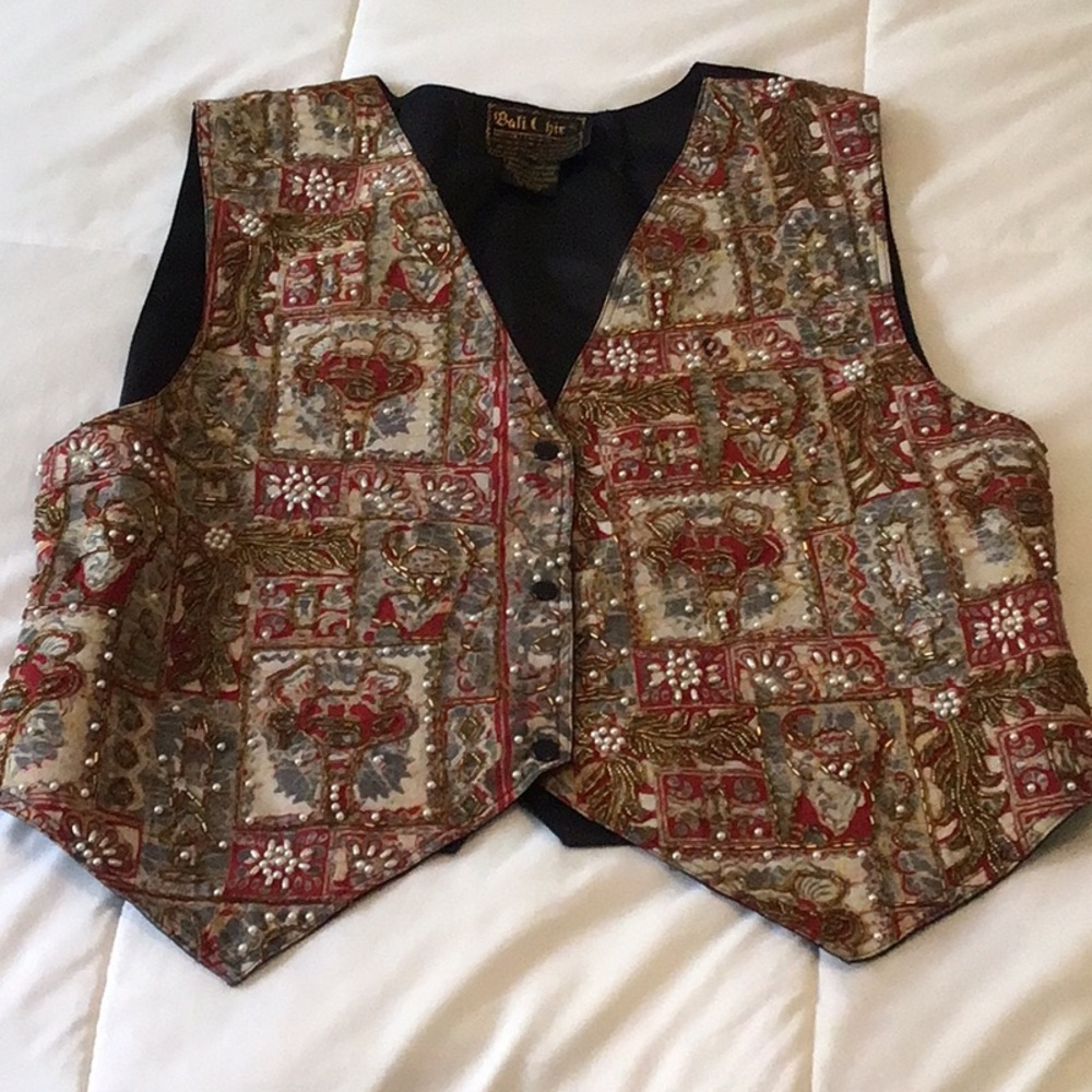 Woman’s Vintage beaded vest - Bali Chic